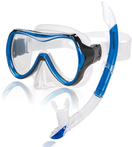 AQUAZON Kids wasserdichte Junior Kinder Schnorchelbrille, Taucherbrille, Schwimmbrille, von 3-7 Jahren, sehr robust