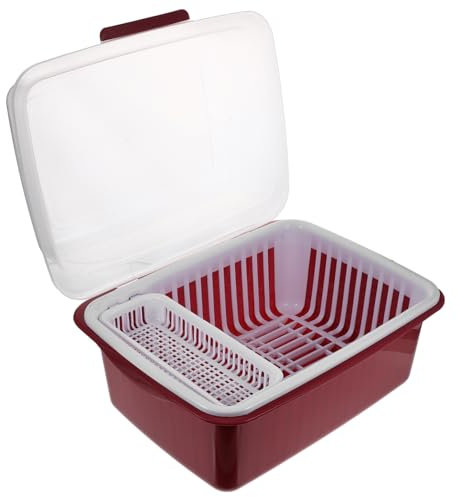 1 Pc Caja De Almacenamiento De Drenaje Tendedero De Utensilios Soporte para Biberones Escurridor De Tazas Recipientes con Tapas Biberón Bebé Estante De Plastico Reutilizable