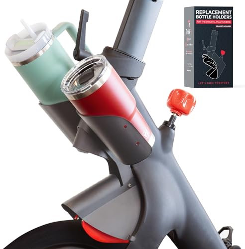 XL Replacement Bottle Holders for Original Peloton Bike and Cross Training Bike with Mounting Bracket, Solid All-Black Metal Design, Direct Replacement Mount - Fits YETI + Nalgene + Hydro Flask