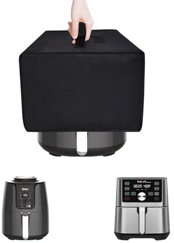 NUENSS-ROR Heat-Resistant Waterproof Dustproof Protective Cover Case,Heavy Duty Nylon Fabric Jacket Cover for Ninja AF101 Air Fryer 4 Quart and Instant Vortex Plus 4QT Air Fryer(Black)