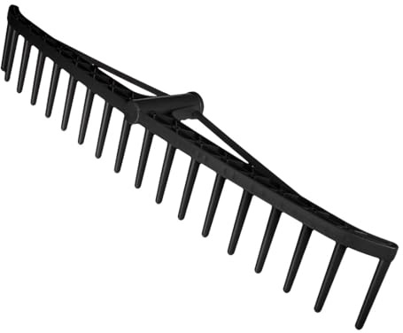 VERTO Gartenrechen Gartenrechen 64 cm, ⌀ 25 cm, Handlicher Zinkenbesen | Zum Zusammenfegen von Laub und Grasschnitt, Mit robusten Kunststoffzinken