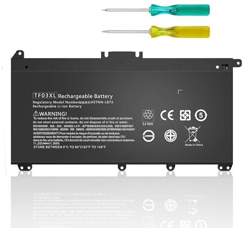ALIPOWER TF03XL 920070-855 - Batteria di ricambio per HP Pavilion X360 15-CC1XX 15-CD0XX 15-CC123CL 15-CC154CL 15-CC184CL 15-CD075NR 17-AR050WM 14-BF050WM 14M-CD0000WM 01DX 14 - CD0056TX 41.9wh 11.55v