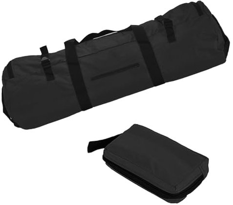 Zelttasche, 90cm Große Kapazität Gestängetasche Aufbewahrungsstasche Oxford Freizeittasche wasserdichte Foldable Universal Zelt Stangen Pack Tasche Reisetasche Transporttasche für Camping, Schwarz