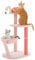 PURRPURCAT 34-Inch Pink Flamingo Cat Tree with Hammock for Kittens,Small Cat Tower with Scratching Post for Indoor Cats,Cute Cat Scratcher with Perch and Toy