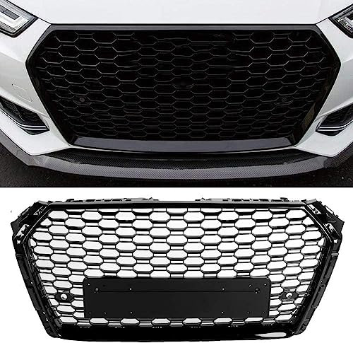 Front- & Kühlergrille für Audi A4/S4 B9 2017 2018 2019,Vorne Kapuze Mittelnetz Grilles,Auto Kühlergrill Außendekorationszubehör