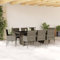 Faroom Gartenmöbel Set Rattan für 8 Personen Wetterfest Garten Sitzgruppe Terrassenmöbel-Set Balkonmöbel Sitzgarnitur Garten-Essgruppe Grau