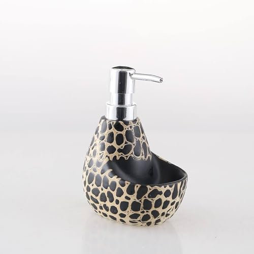 Seifenspender Fürs Badezimmer – 350 Ml, Leopardenmuster, Doppelt Verwendbar, Nachfüllbar, Handdesinfektionsmittel, Geschirrspülmittel, Shampoo-Lotion-Flasche, Pumpflaschenspender, Leopard, 350