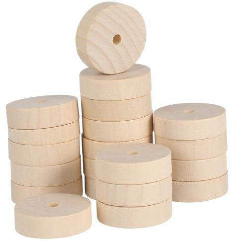 Lurrose 20stücke Holzräder Für Modelle Unbehandelte Bastelräder Für Kreative Spielzeuge Und Handwerksprojekte Für Kleine Fahrzeuge Und Bastelarbeiten