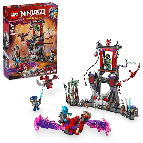 LEGO Ninjago Le Village de la tempête draconique - Jeu de Construction avec 6 minifigurines et Une toupie - Idée de Cadeau pour garçons et Filles dès 7 Ans Amateurs de la série TV 71841