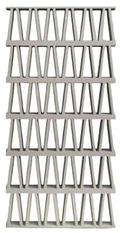 Panneau mural 3D creux en polyuréthane pour décoration de maison, bureau, cloison légère pour centre commercial, hôtel, gris, simple face, 60 x 60 cm