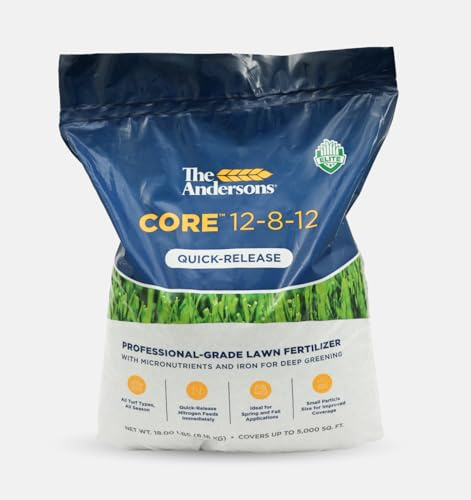 The Andersons Core 12-8-12 Professional-Grade Quick-Release Lawn Fertilizer - 18 lbs. Covers up to 5,000 sqft.
