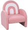 AIYAPLAY Fauteuil Enfants canapé pour Enfants en Forme d'arc-en-Ciel, Mini canapé en Tissu Pelucheux, pour garçons et Filles, Rose