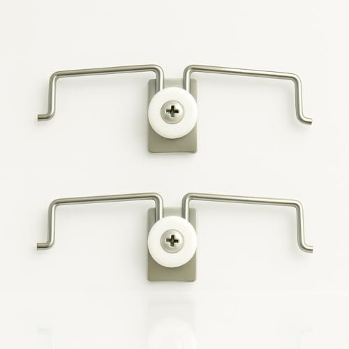 BY3 - Ganci NO FORO Tende Finestre Per TUTTI GLI INFISSI Ganci per Tende senza bucare Binario a Pacchetto senza forare Infisso PVC Aggancio Universale Binari Barre SENZA BUCHI (Ragno per tende, 2pz)
