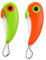 Votvlog 2 Pièces Mini Couteau en Céramique, Pliant D'office Knife de Fruits, Oiseaux Poche en Forme de Coupe, Portable Folding Knife Couverts, Coupe Précision Lame pour Éplucher (Orange et Vert)