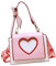 ANDRESLAD 1Pezzi Tote Love Design Regolabile per Shopping Ufficio Rosa