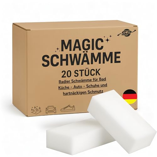 Smart-Planet Schmutzradierer Magic Schwämme Haushalt, Auto, Schuhe 20er Set | Zauberschwamm, Reinigungsschwamm, Haushalt, Auto, Schuhe, ohne Chemie, streifenfrei, langlebig