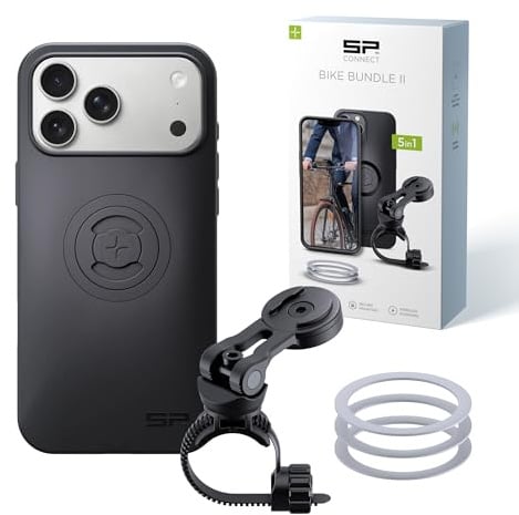 SP Connect Bike Bundle II | SPC+ | kompatibel mit iPhone 17 Pro Max/18 Pro Max | Handyhalter für Fahrradlenker | Mountainbike Rennrad Handy Halterung