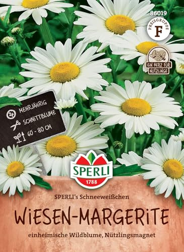 Sperli Wiesen-Margeritensamen SPERLI's Schneeweißchen 86019, Rasensaat | Einheimische Wildblume, Blumenwiesen & Wildrasen, Wiesenmargeriten