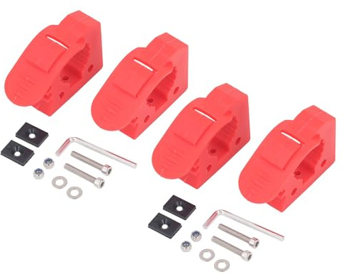 Support de pelle 4 pièces, pince en caoutchouc réglable pour pelles et haches, support mural résistant aux UV avec 5 vitesses, adapté à des diamètres de 30 à 40 mm, pour utilisatio