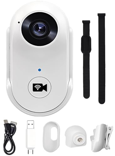 yeeplant Mini-Körperkamera mit 1080p und 120° Weitwinkel, tragbare Action-Cam, kontinuierlich 240 Minuten, Anti-Shake, 64 G-Karte, Haustierzubehör, 6,3 x 3,1 x 2,3 cm