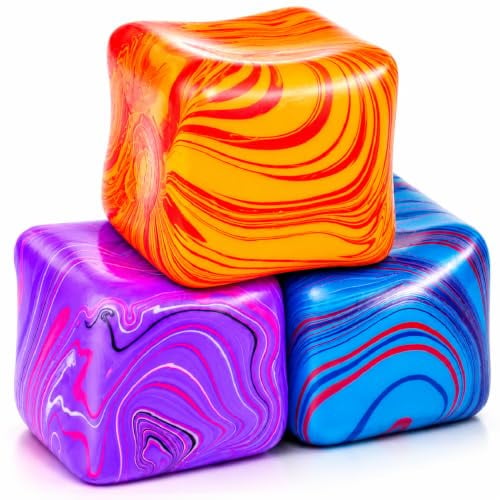 LESONG
3pcs
Anti
Stress
Bälle,
5.3cm
hochverdichter
Stress
Cube
für
Kinder | Anti Stress Spielzeug für Kinder Erwachsene, Sensorische Stressball Stressabbau für ADHD Autismus Geburtstag Geschenke Party