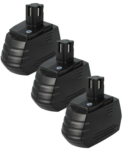 vhbw 3X Akku kompatibel mit Hilti SF4000-A, SF4000, SF180A, SF180-A, SF180, SFH181A, SFH181, SF4000A Werkzeug (1500 mAh, NiMH, 18 V)