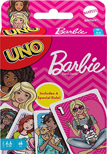 Mattel Games FMP71 UNO Barbie Kartenspiel, Spielzeug ab 7 Jahren