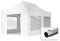 TOOLPORT Faltzelt Professional 3x6 m - mit 4 Seitenteilen (Panoramafenster) Faltpavillon ALU Pavillon Partyzelt weiß