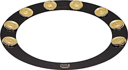 Meinl Percussion Backbeat Pro Tambourine - Tamburin Zubehör für Trommeln mit 13 Zoll Durchmesser - Messing Legierung / Messing, schwarz / gold (BBP13)