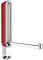 WENKO Klapphaken Premium Sigma, klappbarer Wandhaken zum Anbohren, mit Abrutschsicherung, modernes Design, Kunststoffgehäuse und Stabiler Metallhaken, 2,5 x 18 x 2,5 cm, Rot
