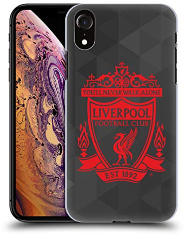 Head Case Designs Officially Licensed Liverpool Football Club Black Geometric 2 Crest 1 Hard Back Case Compatible With Apple iPhone XR