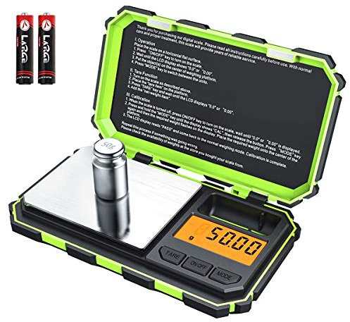 Brifit Feinwaage 0,01 g, Digitale Taschenwaage 200g/ 0,01 g Digitalwaage, Grammwaage, Goldwaage, Münzwaage, mit EIN 50g Edelstahl Kalibriergewicht, Kontrastreiches LCD, Tara Funktion, Auto aus Funtion