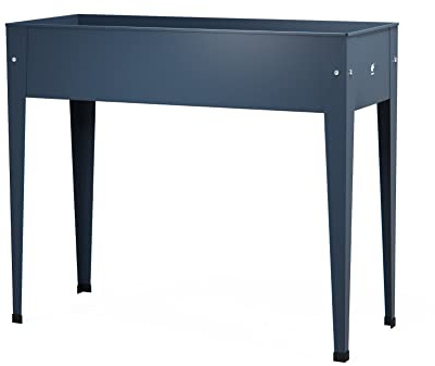 herstera Garden Hochbeet Urban, Metall, 100x40x84 cm, Anthrazit | Witterungsbeständiges Stahl-Hochbeet mit spezieller Bodenplatte gegen Staunässe, angenehmer Arbeitshöhe und 14 kg Gewicht.