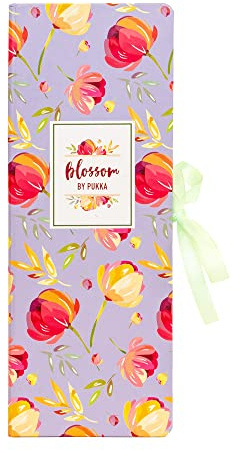 Pukka Pad, Blossom Sticky Note Book Set – 7 Assorted Shapes and Styles of Self Stick Notes for Memos, Reminders, and Place Holders – Casebound with Ribbon Closure