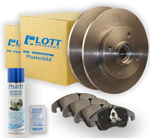 Bremsscheiben Ø264mm + Bremsbeläge Klötze hinten Hinterachse + 500ml Bremsenreiniger