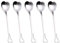 BESTONZON 5pcs in acciaio inox a forma di cuore cucchiai carino scoop agitazione cucchiaio da tavola per dessert torta di caffè