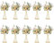 Sziqiqi Blumenständer Gold für Hochzeit: 50cm Hohe Trompete Vase für Tische Hochzeitsempfang Set of 10 Mittelstücke Dekoration für Party Geburtstags Event Festival Feier