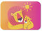 BLAK TEE Cute King Lion and His Son Mouse Pad 18 x 22 cm in 3 Colours Pink Yellow