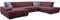 Cavadore Wohnlandschaft Mistrel mit verstellbaren Kopfteilen / U-Form Sofa mit leichter Fleckentfernung dank Soft Clean / Geeignet für Haushalte mit Kindern, Haustieren /343 x 77 x 228 / rot