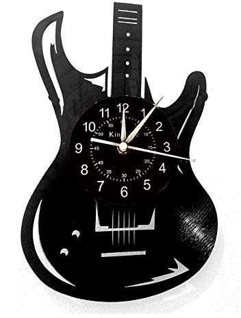 Smotly Vinyl Wanduhr, Gitarre Design, Wanddekoration, große Uhr, handgemachte Wanduhr Geschenk,B