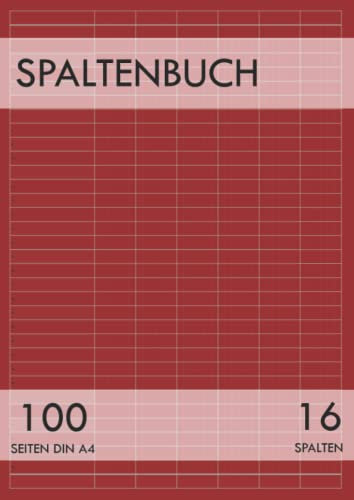 Spaltenbuch: 16 Spalten-Buch A4 mit Kopfleiste | 100 Seiten | Spaltenbücher