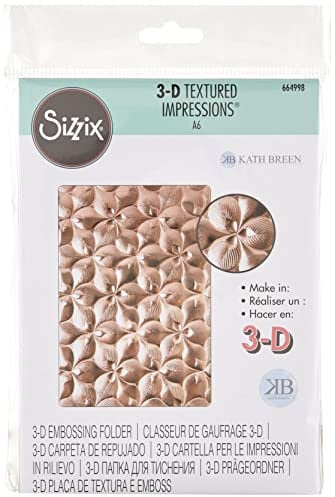 Sizzix Embossing Folder Organic Petals by 3-D Textured Impressions Prägeschablone Organische Blütenblätter von Kath Breen, 664998, Papier, Einheitsgröße