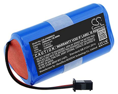 TECHTEK Batería 2600mAh Compatible con [Cecotec] Conga 750, Conga 890 Slim, Slim, 890, Wet, Wet, para [Sencor] SRV 3150OR, SRV 3160TQ, 45 FBA