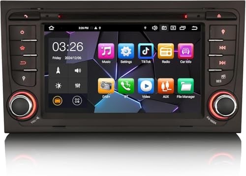 ERISIN 7 Zoll Android 12 Autoradio für Audi A4 S4 RS4 RNS-E Seat Exeo DSP GPS-Navi Carplay Bluetooth A2DP DVB-T/T2 WiFi DAB+Sat NAV 8-Kern 4+64GB