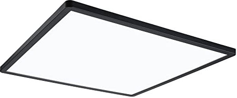 Paulmann 71016 LED Panel Atria Shine 3-Step-Dim eckig, Dimmbar Tageslichtweiß Lichtpanel Kunststoff Deckenpanel 4000 K, Schwarz, Incl. 1x22 W, 420 x 420 mm