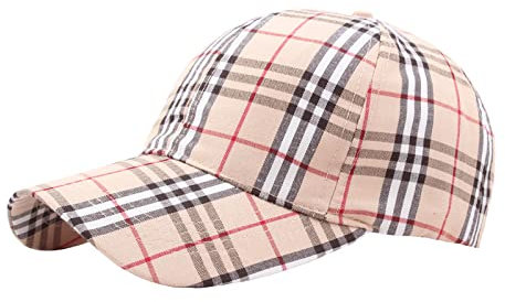 LUOXUEFEI Mütze Caps Hut Karierte Baseballmütze Für Herren Und Damen Sommer Outdoor-Sonnenschutz Sonnenblende Sportmütze Hüte