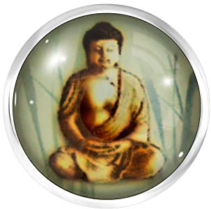 Andante CHUNK Click-Button Druckknopf (Buddha) für Chunk-Armbänder, Chunk-Ringe und andere Chunk-Accessoires