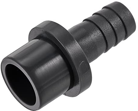 sourcing map Raccord de tuyau en PVC cannelé 12 mm x 20 mm OD robinet droit adaptateur de tuyau raccord rapide, noir