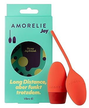 AMORELIE Joy – Vibro-Ei Whirl | mit Fernbedienung | aus Silikon & ABS | Rot
