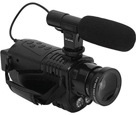 Digital Night Vision Monocular, 1.5 in TFT HD 1080P Display 24MP Digital Camera Recorder 5X Digital Zoom, IR Night Vision Vlogging Camera, YouTube Camera with External Microphone, Wide Angle Lens